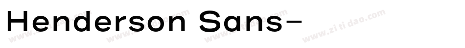 Henderson Sans字体转换